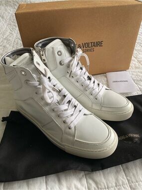 Zadig & Voltaire High Flash White High Top Sneakers Size 41 BNWB
